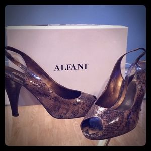 Alfani brown snake skin shoes